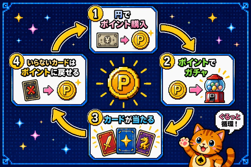 ポイントの流れを示す循環図
